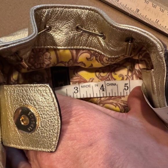 Versace "Authentic" Gold Bucket Evening Bag - Picture 11 of 15